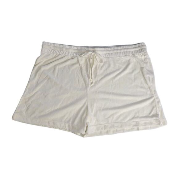 Andie Swim Pants - Andie Swim Lounge Shorts Large White EcoBamboo Elastic Waist Swim Coverup NWT